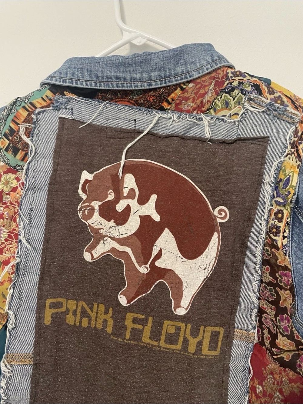 Pink Floyd Patchwork Denim Jacket for Women - Picture 11 of 15